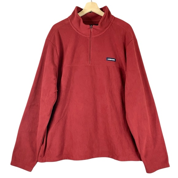 Lands' End Other - NWT Lands' End Men's Anyweather Fleece Quarter Zip Pullover In Burgundy Size XXL